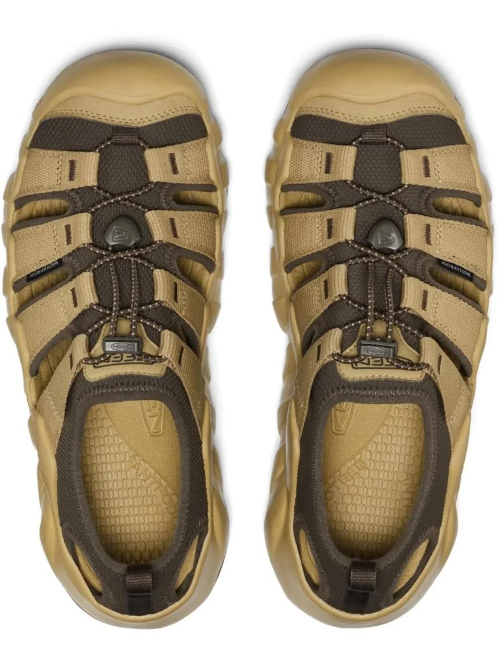 Men's Canteen And Khaki Hyper port Closed Toe Breathable Easy On Sandal Shoes